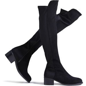 Shoe'N Tale Boots Women Size 9 Faux Suede Stretch Over The Knee‎ Thigh High
